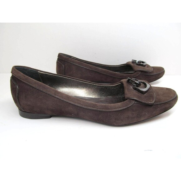 Hugo Boss Womens Brown Suede Flats Size US 8 EUR 39 - Picture 2 of 9